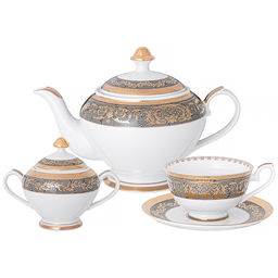 ЧАЙНЫЙ СЕРВИЗ LEFARD ПРАЗДНИЧНЫЙ HА 6 ПЕР. 14 ПР. 1300/250/270 МЛ