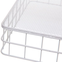 Корзинка металлическая настольная "ЛОФТ ТАМБЛ", цвет белый, 25*16*6см (Лейбл Селфи)