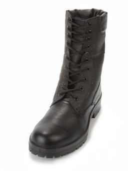 05-9006 BLACK Ботинки зимние мужские (искусственная кожа, искусственный мех)