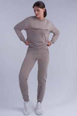 Арт. 2528 Костюм с брюками женский 44-52 (5 шт) Цвет:верх- бежевый, низ- бежевый