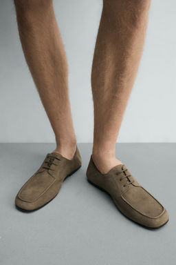 ZAPATO PIEL CASUAL / Gris Topo - Zara фото 3