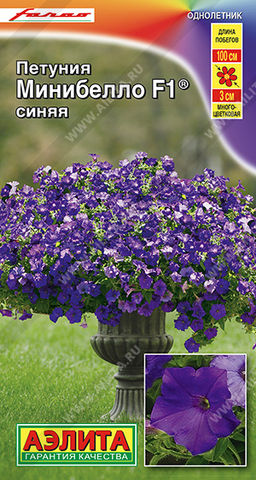 Петуния мини Минибелло F1 синяя многоцветковая (2029)