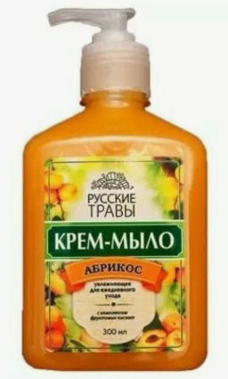 РУССКИЕ ТРАВЫ жидк.крем-мыло 300мл дозатор Абрикос