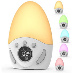 Часы - лампа настольные, USB, будильник, календарь, таймер сна, 10.5×18.3 см