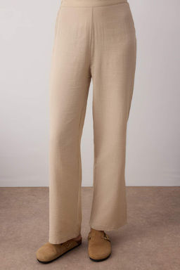 Bej Duz Muslin Dokuma Pijama Tak?m? THMAW26PT00022