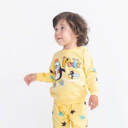 CRB wear/CWNB 90054-30-289 Комплект для мальчика (джемпер, брюки), светло-желтый/Ex.Cherubino фото 2