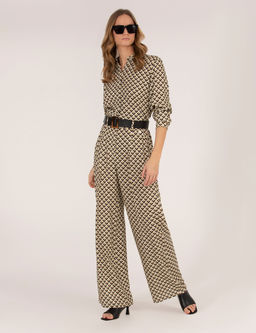 Siyah Y_ksek Bel Loose Fit Pantolon