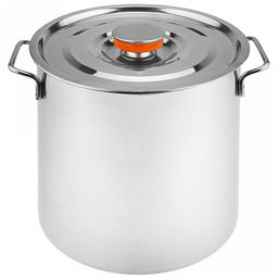 Цилиндр Кастрюля из нержавеющей стали 10л, д25,3см, h25,3см, s0,45мм, крышка и ручки металлические, без теплораспределительного дна (Китай) ДОПУСКАЮТСЯ: на корпусе незначительные потертости внутри и снаружи. Товар возврату и обмену не подлежит.