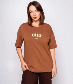 Футболка #КТ25061, коричневый