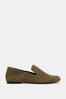 SUEDE HIGH VAMP LOAFERS
