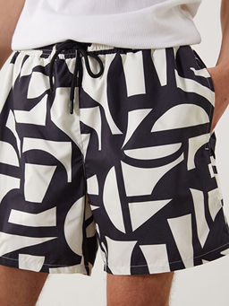 K?sa Boy Desenli Erkek Deniz ?ortu