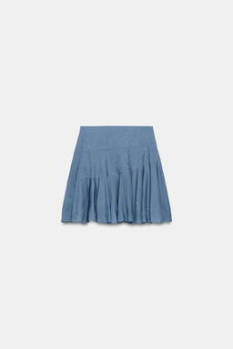 FALDA ASIM?TRICA BORDADOS / Azul - Zara фото 7