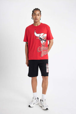 DeFactoFit Укороченные шорты стандартного кроя NBA Chicago Bulls  фото 3
