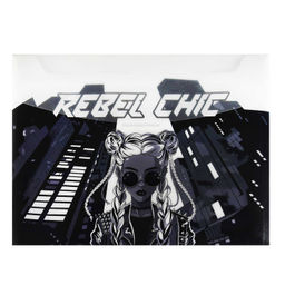 Цена за 2 шт. Папка для школьных тетрадей пластиковая Феникс+, арт. 69011/ 12 ДЕВУШКА С КОСАМИ (полипропилен, форм