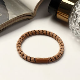 Цена за 10 шт. Резинка для волос «Спорт люкс», плетение штрихи, 5 см, МИКС