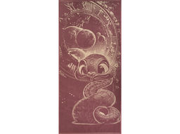 6с102.411ж1 Планетарные часы (слива1) Полотенце махровое 67х150см