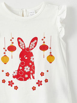 Bisiklet Yaka Bask?l? K?z Bebek Atlet - Waikiki фото 3