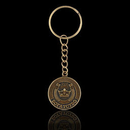 Брелок для ключей, металлический, оберег «Богатство» диаметр 2.5 см