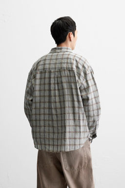TEXTURED CHECK SHIRT - Zara фото 3