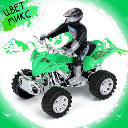 Мотоцикл инерционный Квадрик, с гонщиком, цвета МИКС - Simaland фото 10