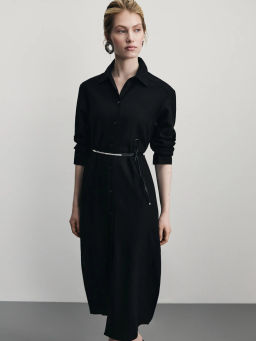 Платье-рубашка изо льна / Zarina  фото 4