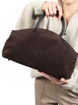 LACCOMA сумка АМ2243-Ф-коричневый натуральная замша хлопок