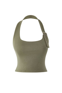 Trendyolmilla Siyah Boyundan Baglamal? Kemer Detayl? Fitted/Vucuda Oturan Orme Bluz TWOSS24BZ00580  фото 11