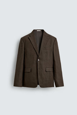 BLAZER TRAJE 100% LINO / Marr?n oscuro - Zara фото 8