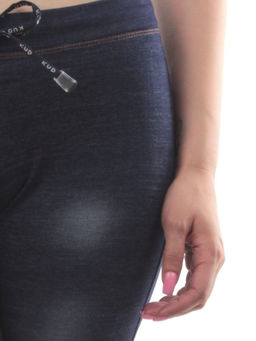 56323 DK. BLUE Брюки женские легкие (95% хлопок, 5% эластан)