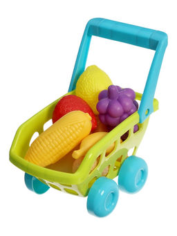 Продуктовая тележка «Магазинчик», с овощами и фруктами, 9 предметов