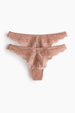 Pack de 2 bragas thong de encaje - H&m фото 3