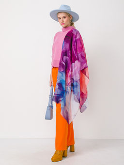 Большой, мягкий, тонкий и очень нежный двусторонний палантин с рисунком в стиле арт-деко - Tantino фото 3