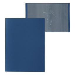 Папка с 20 вкладышами А4, 500 мкм, Calligrata, текстура песок, синяя
