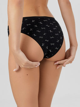 Цена за 2 штуки! Трусы слипы женские черные с бантиками - Mark formelle фото 4