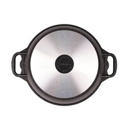 ЛА_АП_GRANIT ULTRA (black-gold) Кастрюля 8,0л со стекл крышкой , арт. кгбг82а