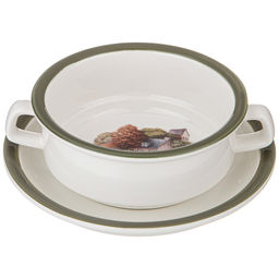 БУЛЬОННИЦА С БЛЮДЦЕМ LEFARD FAMILY HOUSE 250 МЛ 15*6 СМ (КОР=16НАБ.)  фото 2