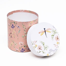 Набор круглых подарочных коробок 5 в 1 Мини - цветы, 20?20 - 14?14 см