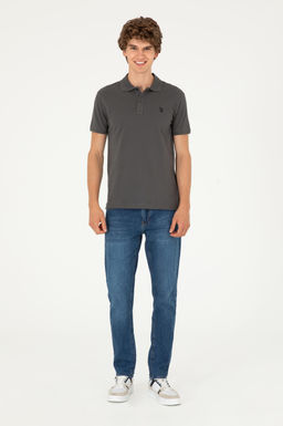 Мужская базовая футболка антрацитового цвета Неожиданная скидка в корзине - U.s. polo assn фото 4