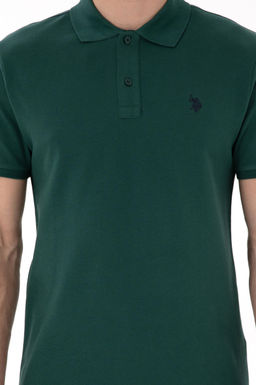 Erkek Slim Fit Polo Yaka Koyu Ye_il Basic Ti__rt Sepette S_rpriz _ndirim - U.s. polo assn фото 6