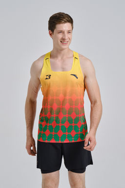 Майка трикотажная Оранжевый/Зеленый RACING CHALLENGE Sports Tank