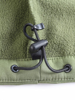 Ветровка спортивная мужская с капюшоном softshell цвета хаки 9563Kh