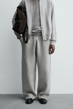 KNITTED WIDE-LEG TROUSERS - Zara фото 2