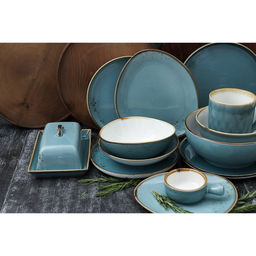 Блюдо для подачи Magistro «Церера», 18.2×16.3 см, фарфор, голубое