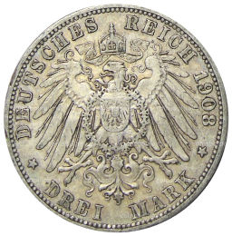 3 марки 1908 года А Германия (Пруссия)