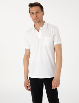 Ekru Ultralight Kuma_ Slim Fit Polo Yaka Ti__rt