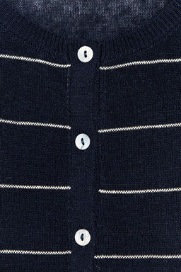 STRIPED KNIT CROPPED JACKET - Zara фото 8