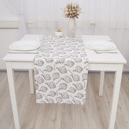 Дорожка Simple life 40х145, рогожка, 100% хлопок, Клетка Грей - Традиция фото 6