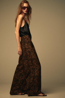 ANIMAL PRINT PALAZZO TROUSERS