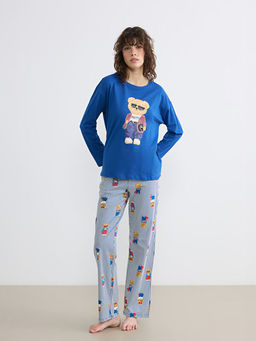 Ay? Teddy Bask?l? Kad?n Pijama Tak?m