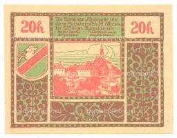 20 геллеров 1920 года Австрия  Нотгельд